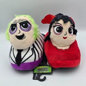 Beetlejuice Slippers Women's Size 7/8 Ground Up Slip On Plush House Shoes NWT
